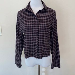 RAG AND BONE Iris Plaid Button Up Shirt Long Sleeve size Medium